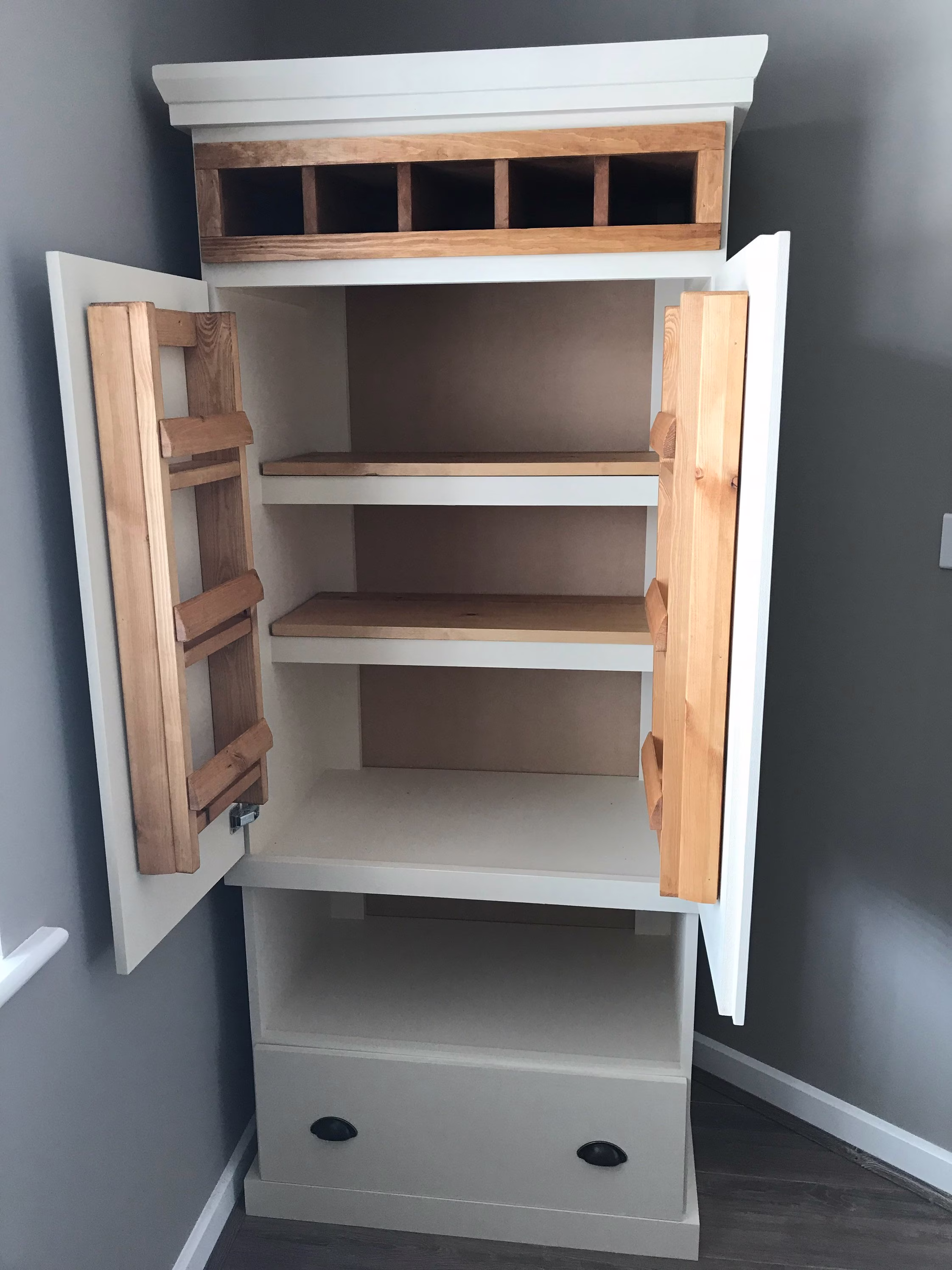 The Anaise Handcrafted Bespoke Custom Made To Order Pantry Larder Kitchen Cupboard Storage Finished in Your Chosen Farrow & Ball Colour