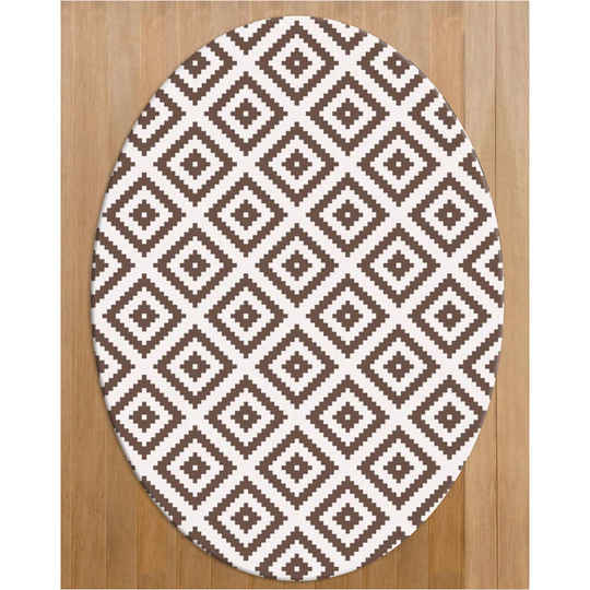Haruki Flatweave White/Brown Rug
