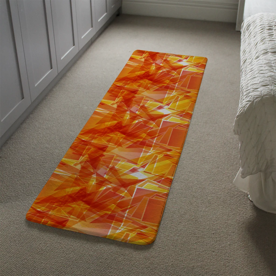 Mantorville Designer Shaggy Orange/Yellow Rug