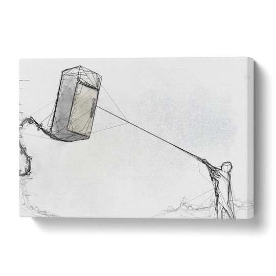 'Fridge Kite' by Banksy - Wrapped Canvas Graphic Art Print