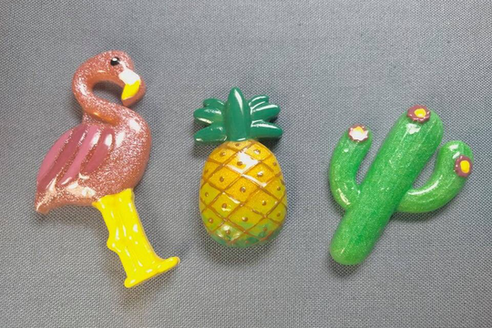 Pineapple Flamingo Cactus Summer - Resin Needle Minder Fridge Magnet Pin Cross Stitch Supplies