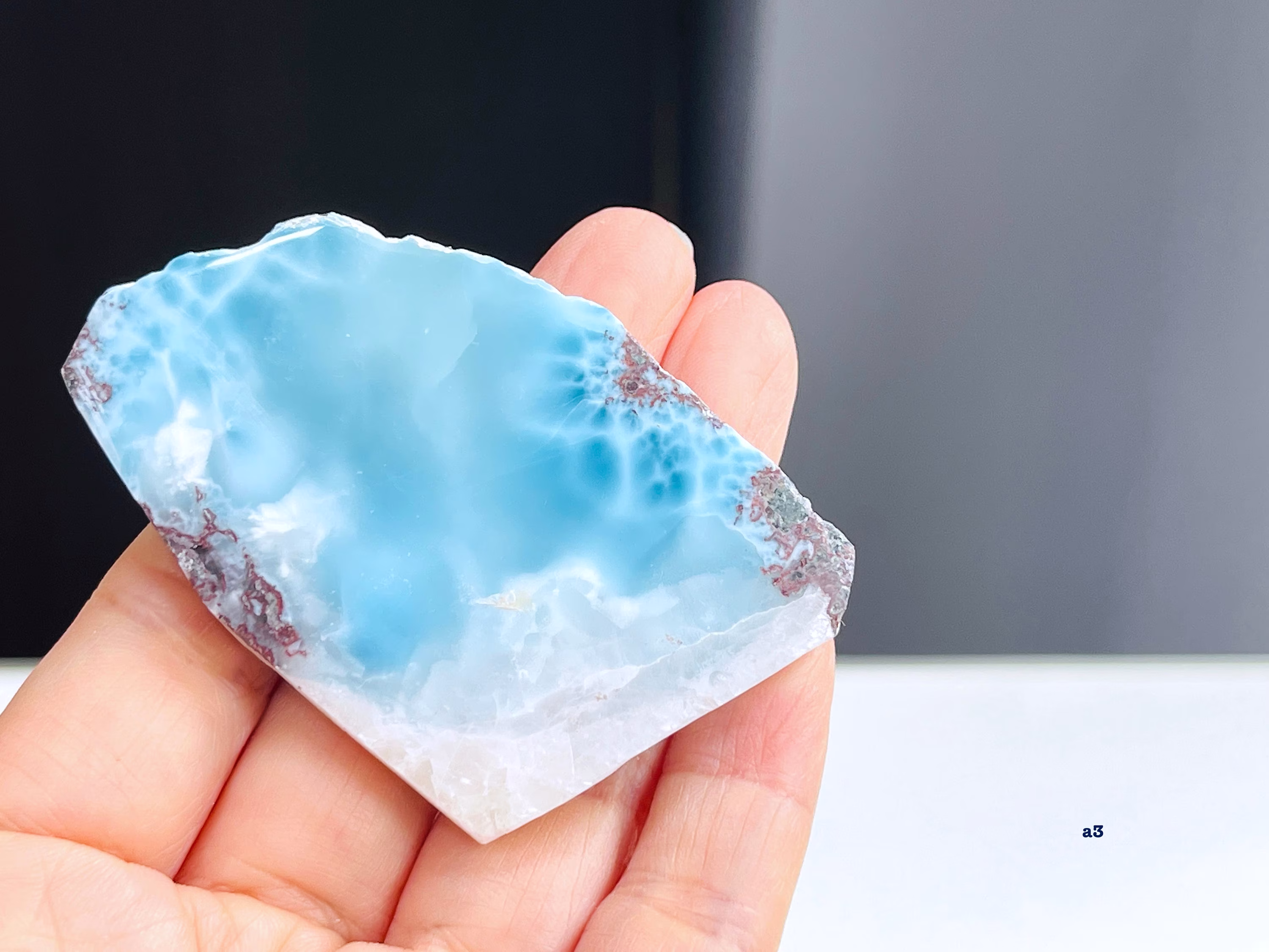Larimar Freeform, Large Polished Slab, Slabs, High Quality Larimar, Jewellery Diy, Crystal Gift