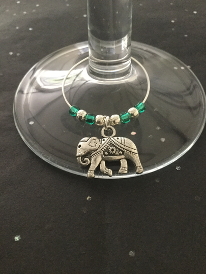 Elephant Wine Glass Charm/Animal Charms Table Decor Lover Gift
