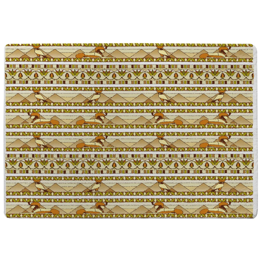 Morrison Ornament of Ancient Egypt to the Frescoes Shaggy Orange/Beige Rug