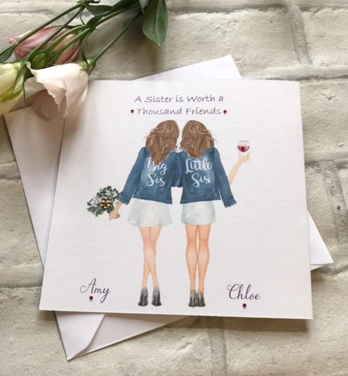 Sister Wedding Day Handmade & Personalised Card, Sister, Congratulations On Your Wedding Day/ Gift/
