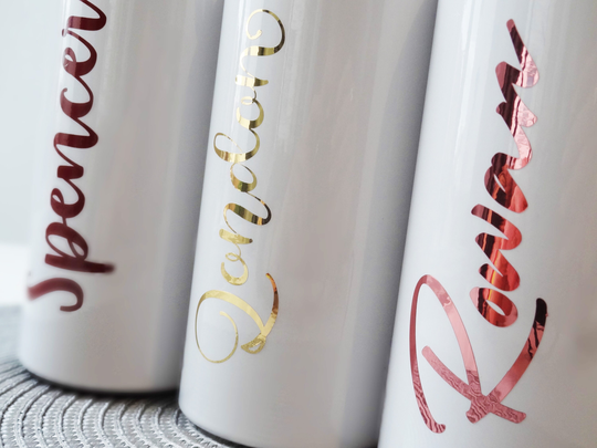 Personalised Water Bottle, Name Decals, Glass Stickers, Custom Gift, Wedding Signs, Bridesmaid Proposal, Bachelorette Party, Quote Sticker