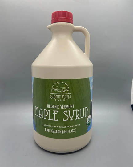 Organic Amber 1/2G - Vermont Maple Syrup Grade A Plastic Jug