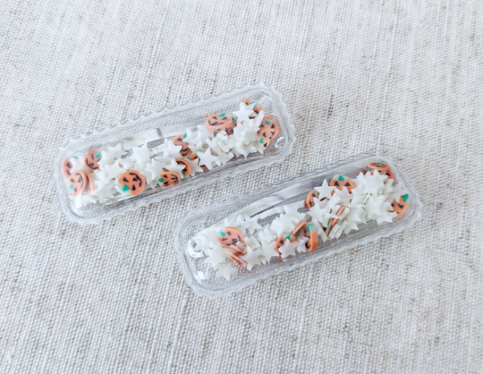 Halloween Hair Clips, Shaker Accessory, Clip, Confetti Clips