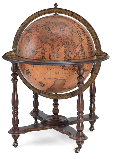 Extra Large Bar Globe On Casters - Achille