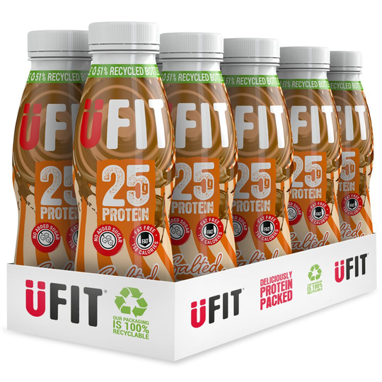Ufit Salted Caramel Flavour High Protein Milkshake - 10x330ml