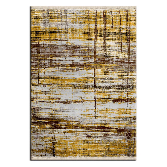 Satterfield Flatweave Yellow/Brown/White Rug
