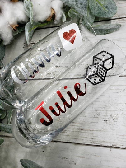 Champagne Flutes, Vegas Theme Party, Before Vows, Themed Casino Party Cup, Personalized Bachelorette
