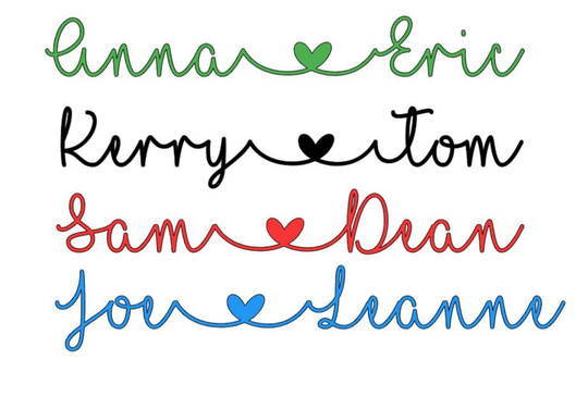 Couple Vinyl Stickers, Glass Decal, Wedding Decor, Hen Party Favor, Personalised Word Block Letters, Custom Gift Box
