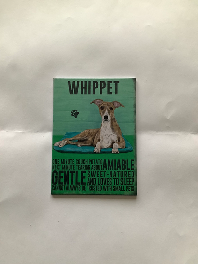 Whippet - Quality Metal Fridge Magnet