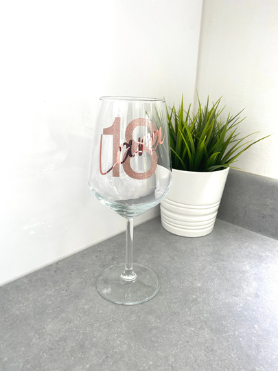 Personalised Wine Glass, Gift For Her, Mum, Aunt, Sister, 18Th, 21st, 30Th, 40Th, 50Th, Milestone Birthday, Birthday Wine Large