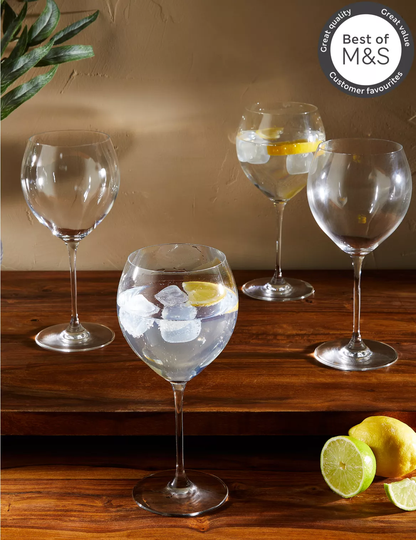 Set of 4 Gin Glasses beige