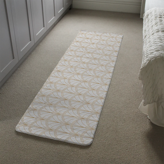Mangual Vintage Minimalistic Designer Shaggy Ivory/Brown Rug