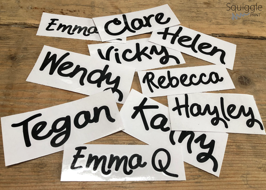 Water Drink Bottle Decal Sticker - Personalised Name, Bridal Party Gift, Hen Flower Girl Teacher Wedding Gift