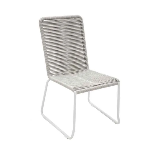 Set Of 4 Marissa Chairs In Iron With Rope Seat