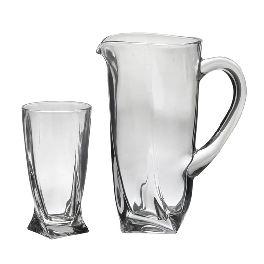 Thebes 7 Piece Glass Assorted Glassware Set