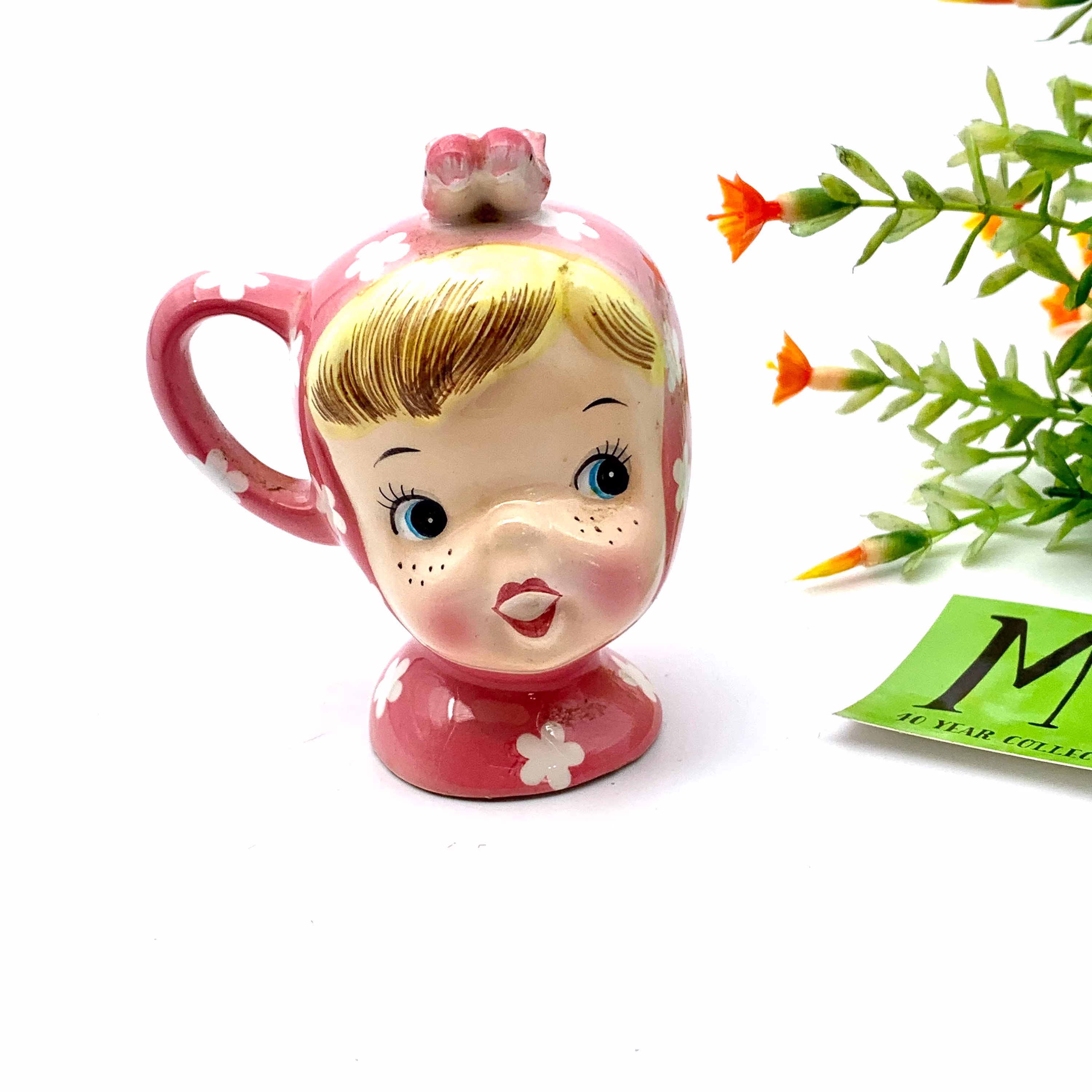Vintage Napco Miss Cutie Pie Girl in Pink Pepper Shaker Only Replacement Collectible My40Yearcollection