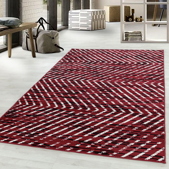 Leavy Flatweave Red/Black Rug