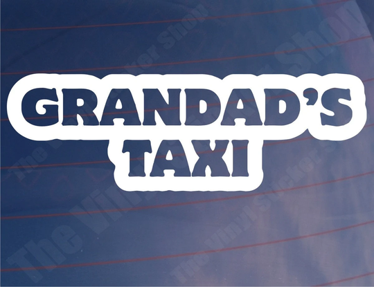 Car Sticker Grandad's Taxi Funny Novelty Van Window Bumper Boot Door Decal