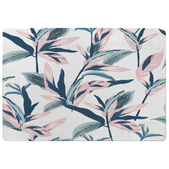 Pratt Winter Flowers Shaggy Blue/Pink/White Rug