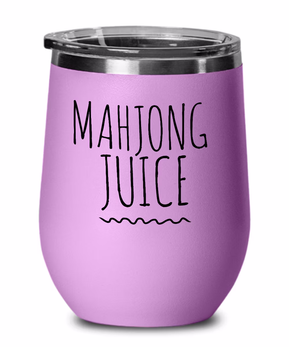 Mahjong Gifts | Wine Glass Gift For Players Game Supplies Funny Tumbler