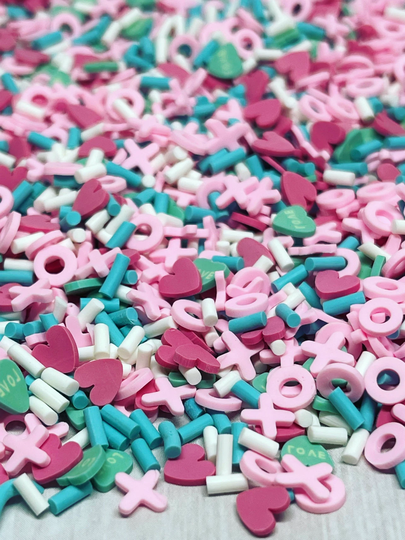 Fake Sprinkles, Faux Valentines Day Polymer Fake Bake, Day, Heart