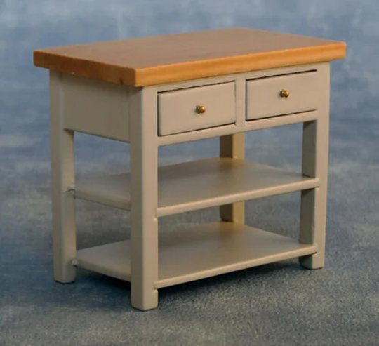 Dolls House Miniature Modern Shaker Style Kitchen Sideboard Grey, Pine 9338 1/12 Scale